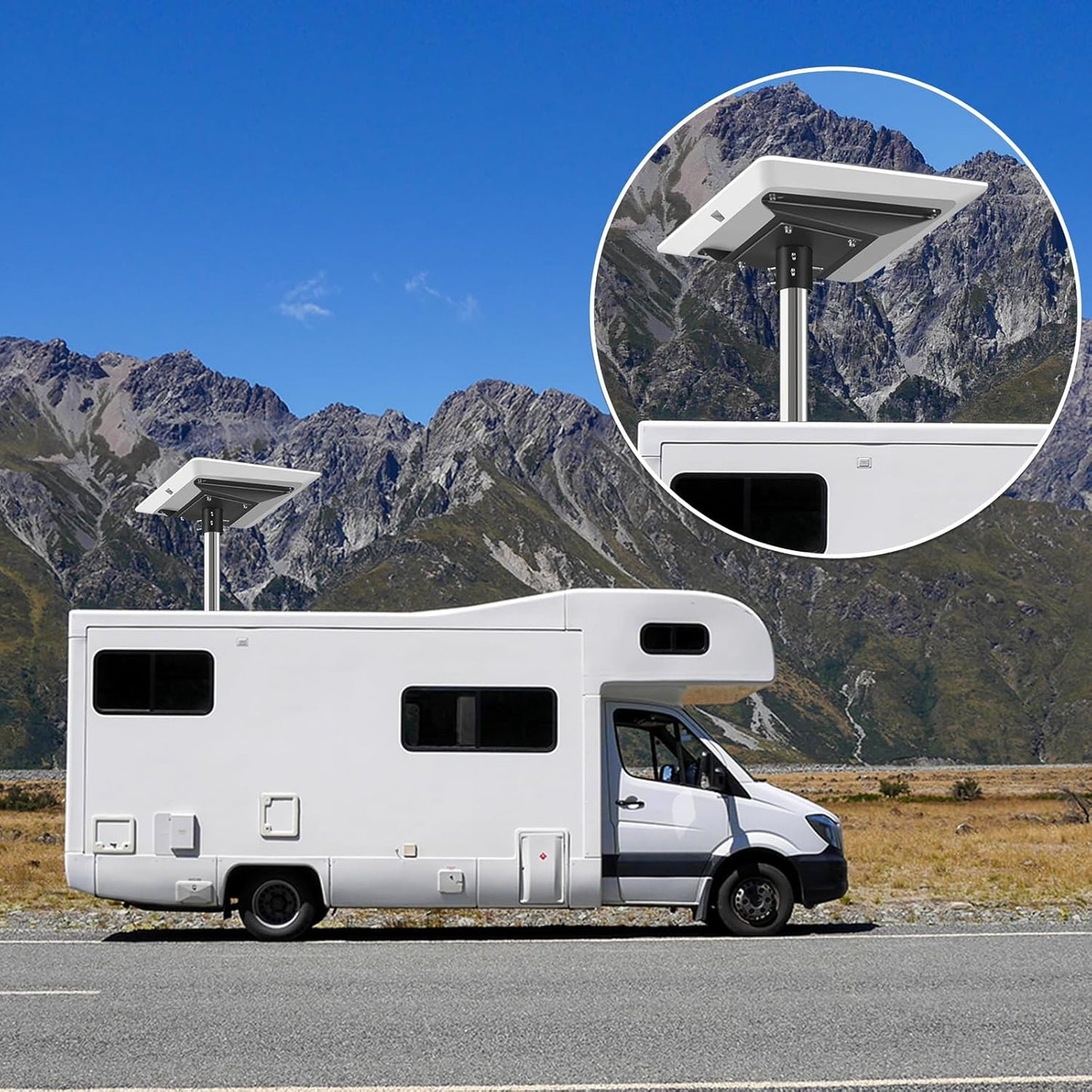 Starlink Flat High Performance Pipe Adapter, Starlink Mount, Starlink RV Mount, Starlink Roof Mount for Vehicle/Boat/Outdoor Use