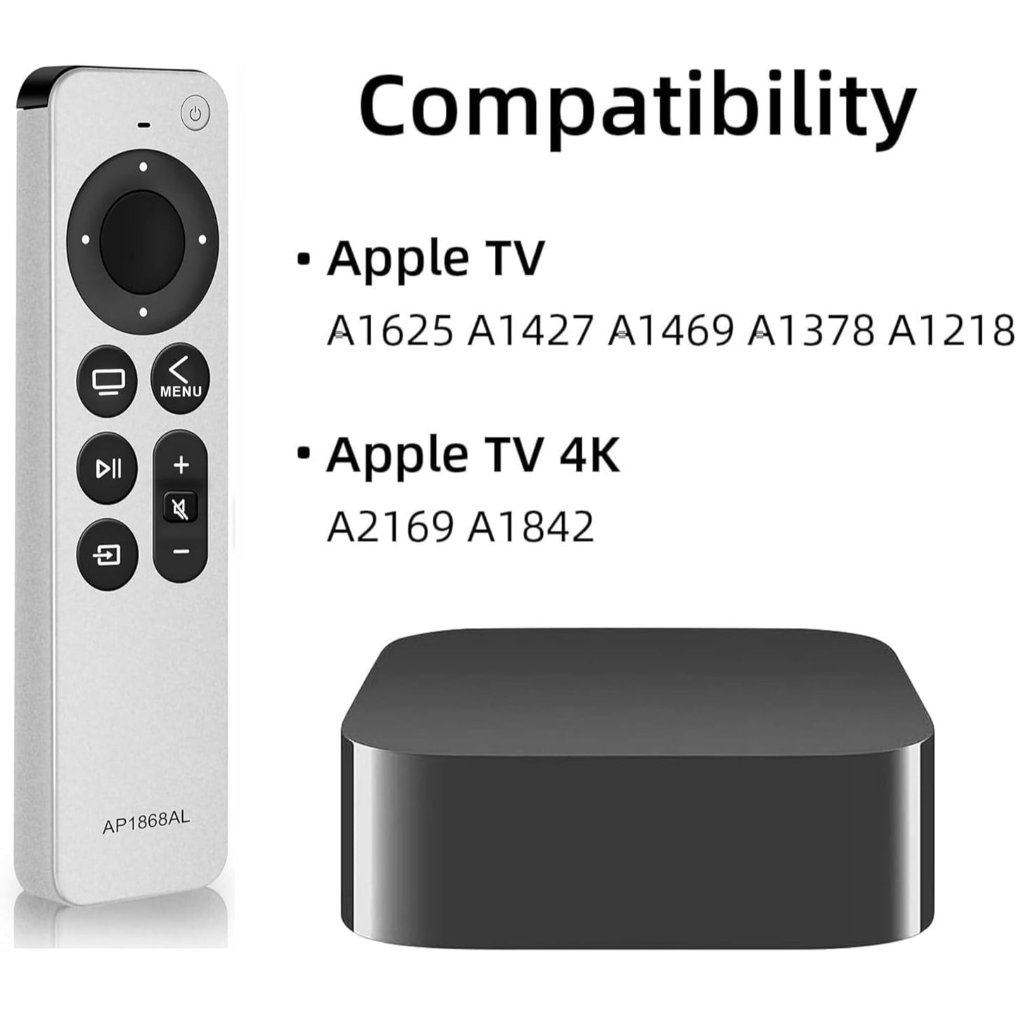 Replacement Remote for Apple TV Remote Compaitible with Apple TV 4K with TV Control