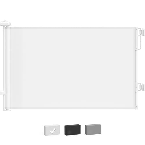 Retractable Pet Safety Gate 34"-55" Adjustable Mesh Barrier For Dogs & Cats With Easy Lock