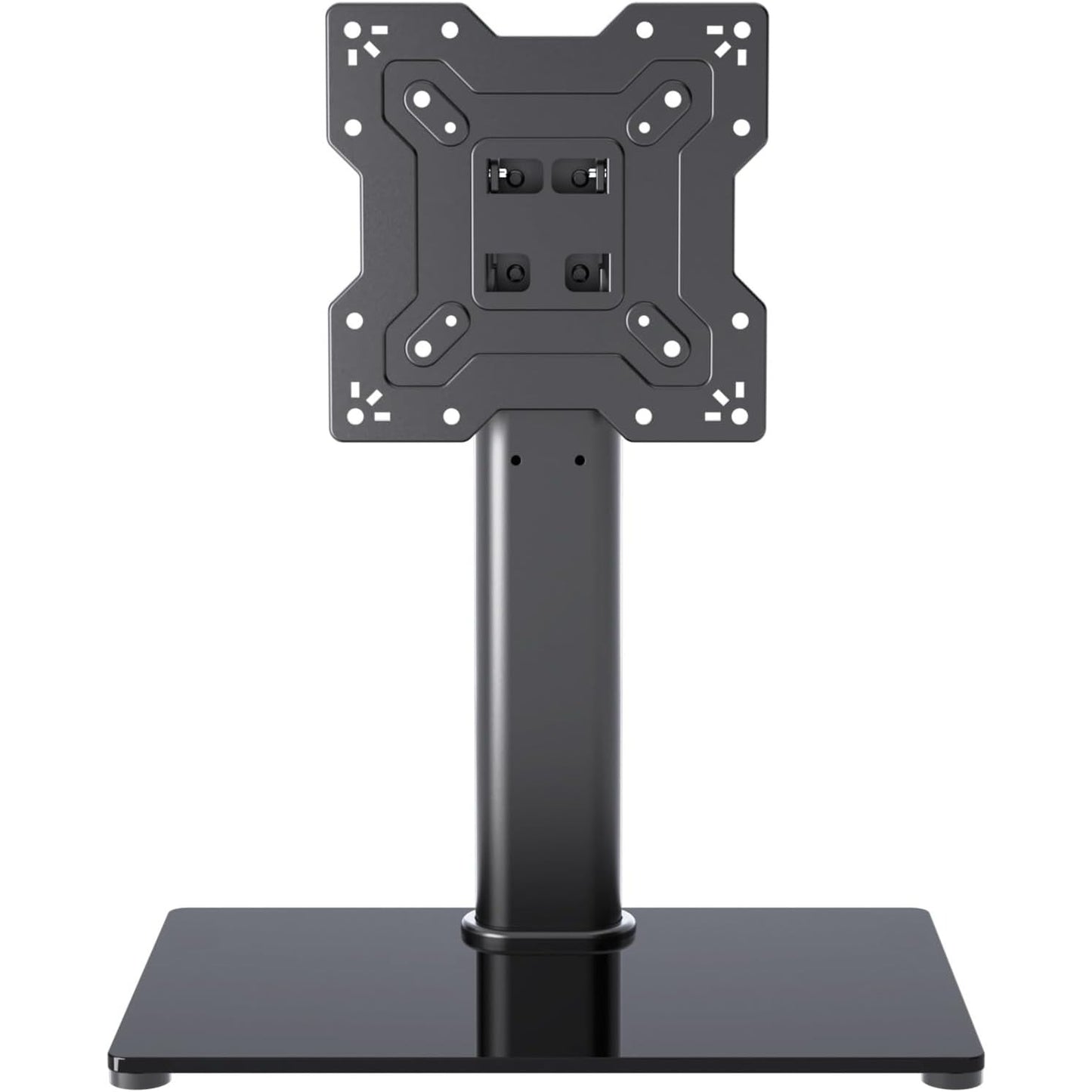 Universal TV Stand Base, Table Top TV Stand for 17-43 Inch LCD/LED TVs, Height Adjustable Monitor Mount Stand with Tempered Glass Base Holds