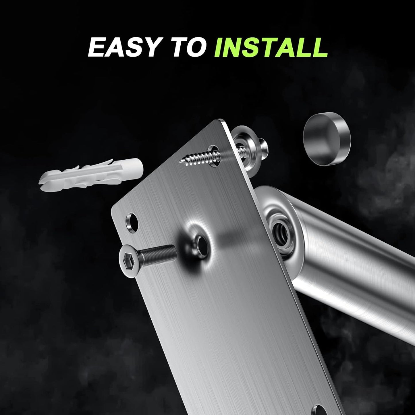 2 Pack 20 Inch Outdoor Handrail for 1-3 Step - 1.25