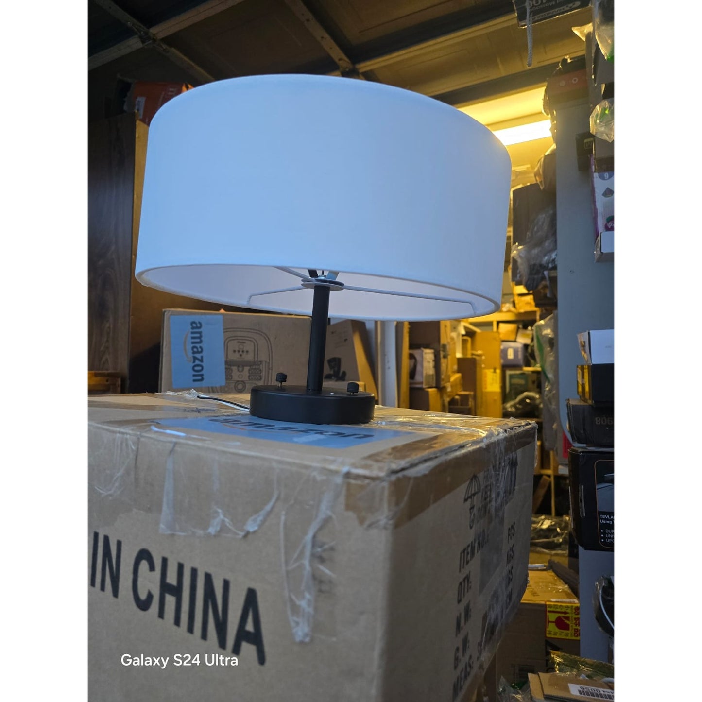 13" Semi Flush Mount Ceiling Light Fixture, 3 Light Gold Drum Light Fixtures with White Fabric Shade, Modern Close to Ceiling Lighting for L