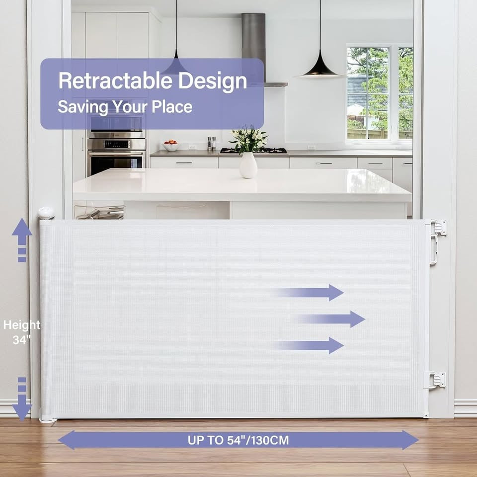 Retractable Baby Gates Extra Wide