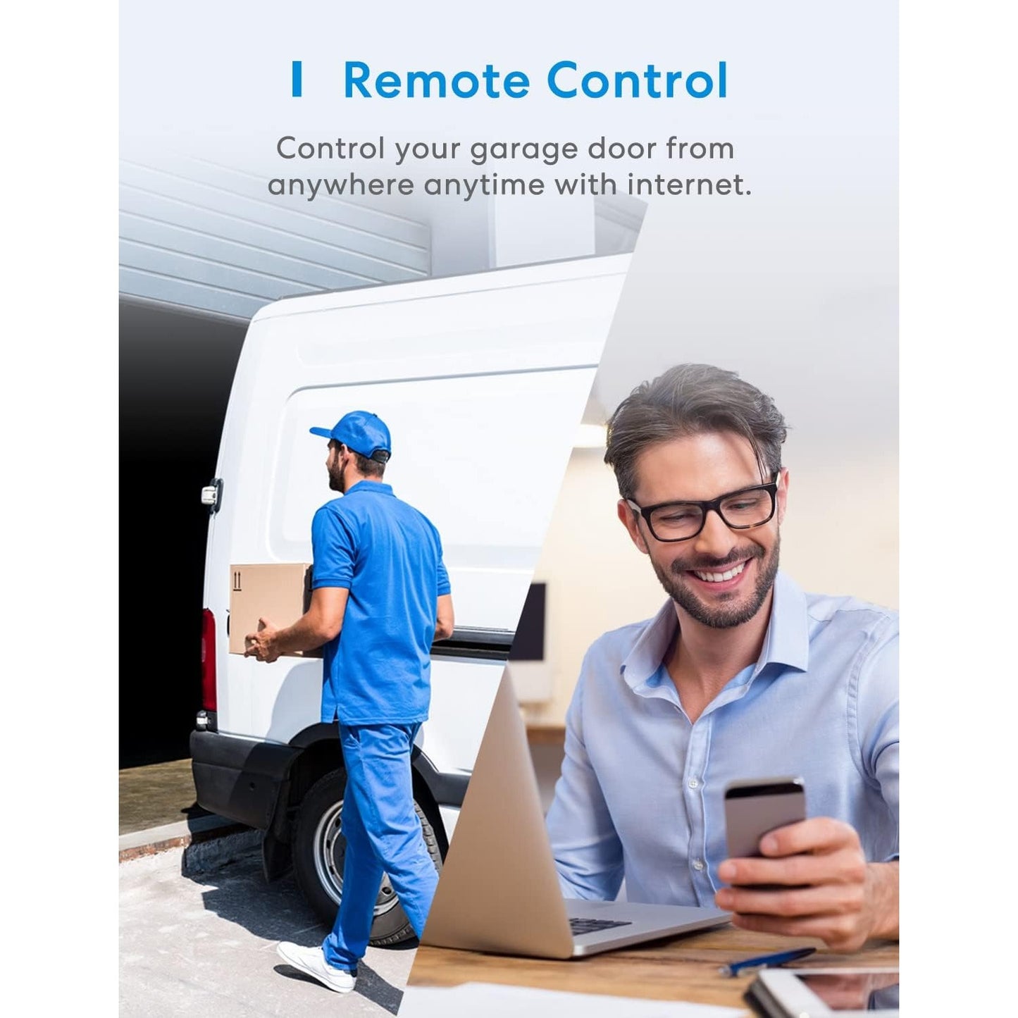 Smart Wi-Fi Garage Door Opener Remote Control Compatible With Apple Home & CarPlay