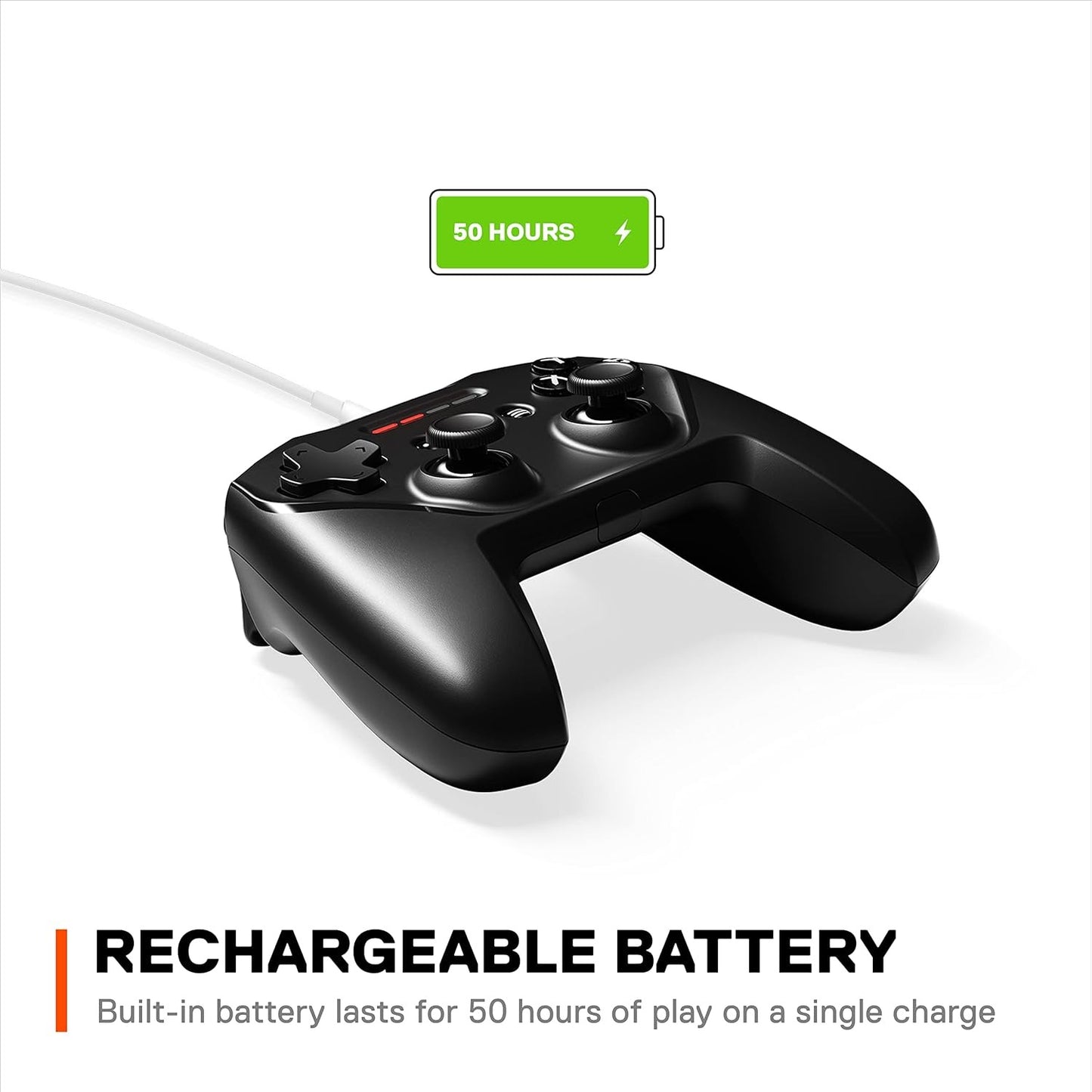 SteelSeries Multi-Platform Dual Wireless Controller W/ Adjustable Phone Mount 50-Hour Battery Clickable Joysticks & Navigation Buttons