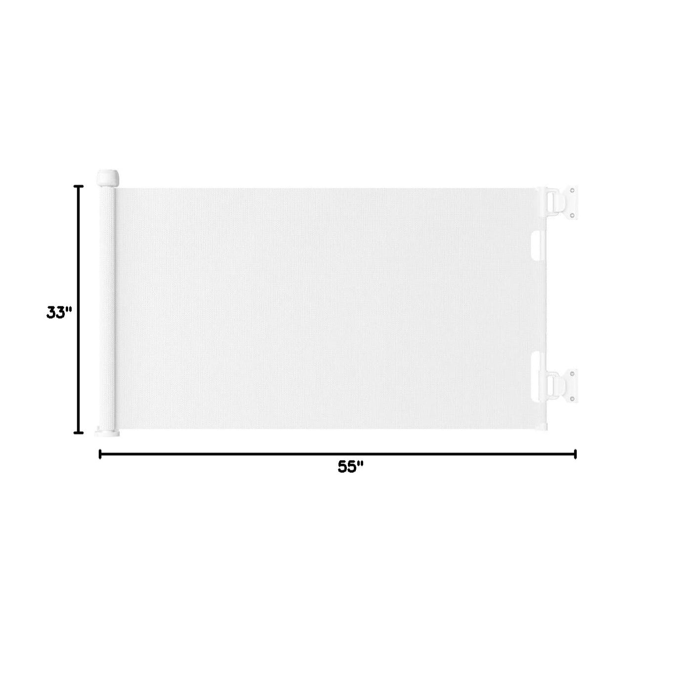 Retractable Baby Gate, Mesh Baby and Pet Gate 33" Tall, Extends up to 55" Wide, Child Safety Baby Gates for Stairs Doorways Hallways, Dog