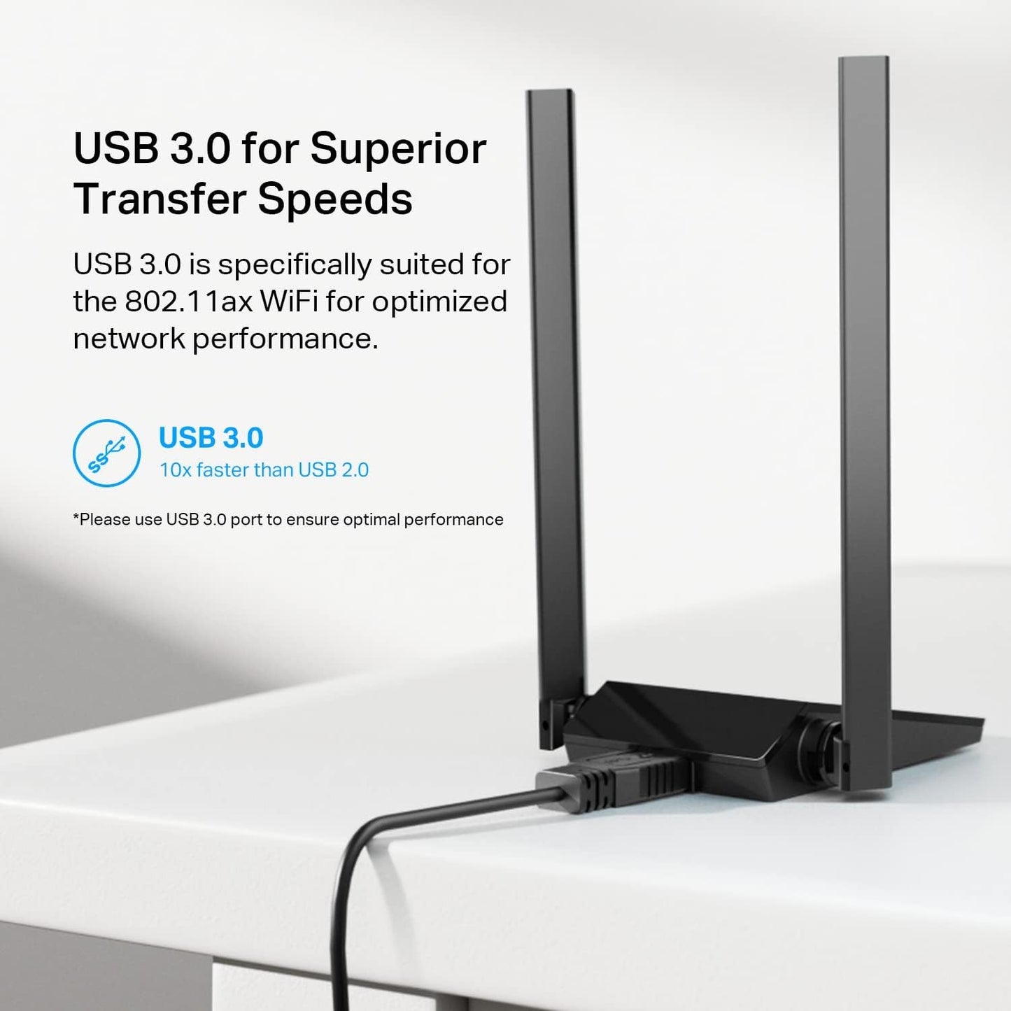 TP-Link WiFi 6 USB Adapter for Desktop PC - (Archer TX20U Plus) AX1800 Wireless Network Adapter with 2.4GHz, 5GHz, High Gain Dual Band 5dBi