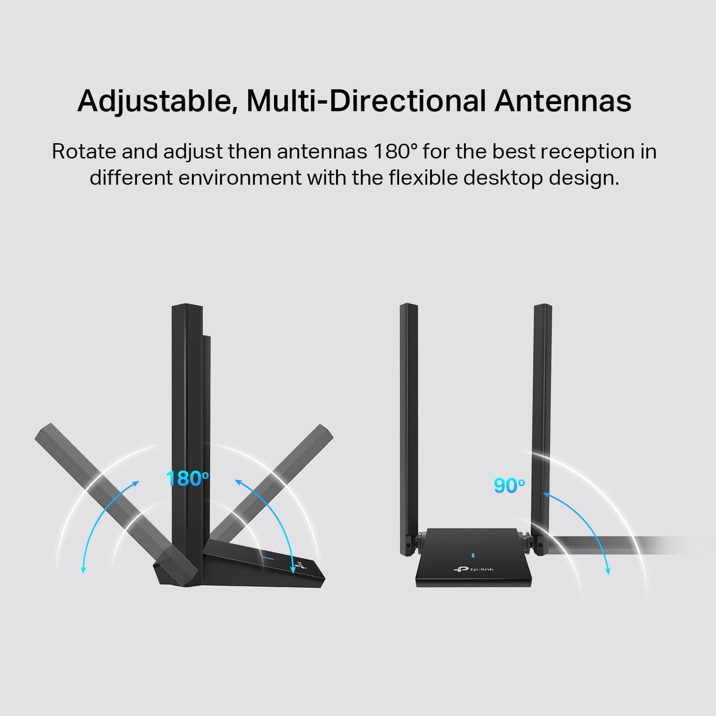 TP-Link WiFi 6 USB Adapter for Desktop PC - (Archer TX20U Plus) AX1800 Wireless Network Adapter with 2.4GHz, 5GHz, High Gain Dual Band 5dBi