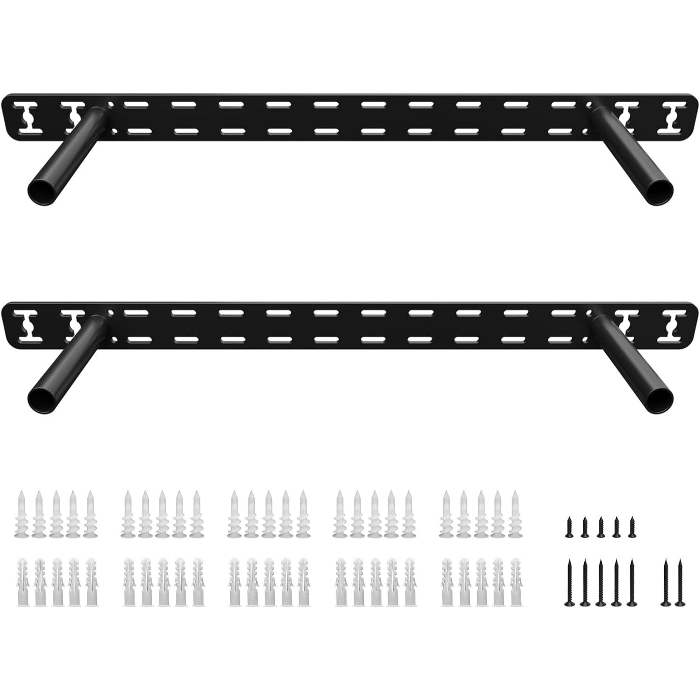 2pcs Floating Shelf Bracket Heavy Duty Hidden Metal Brackets for Shelf,Invisible Shelves Hardware Without Jig (16" x 6" x 1.5")