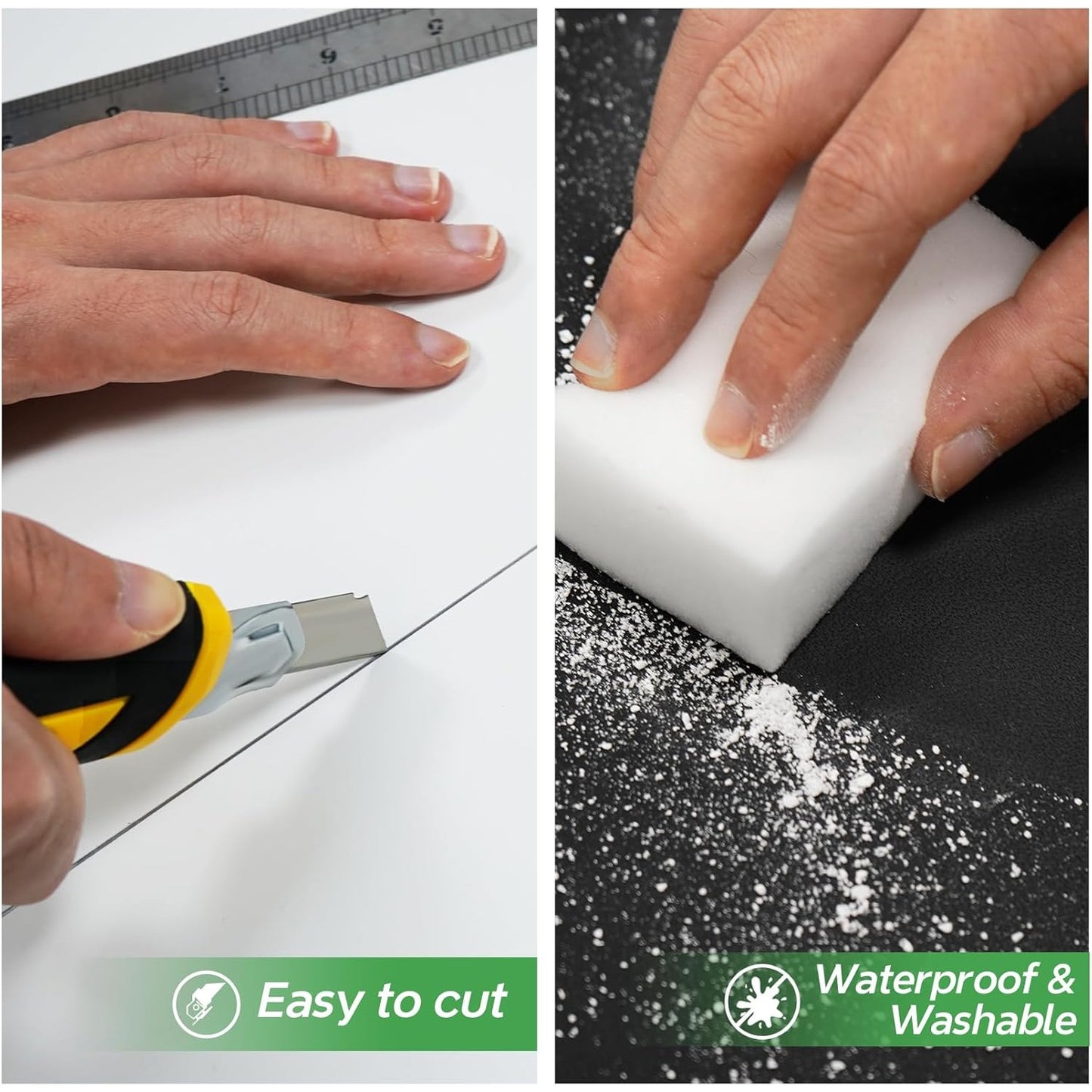 STICKGOO Drop Ceiling Tiles 2ft x 4ft, White PVC Ceiling Panels, Soomth Ceiling Tiles 24 x 48in, Waterproof - Fire-Rated to Prevent Breakage