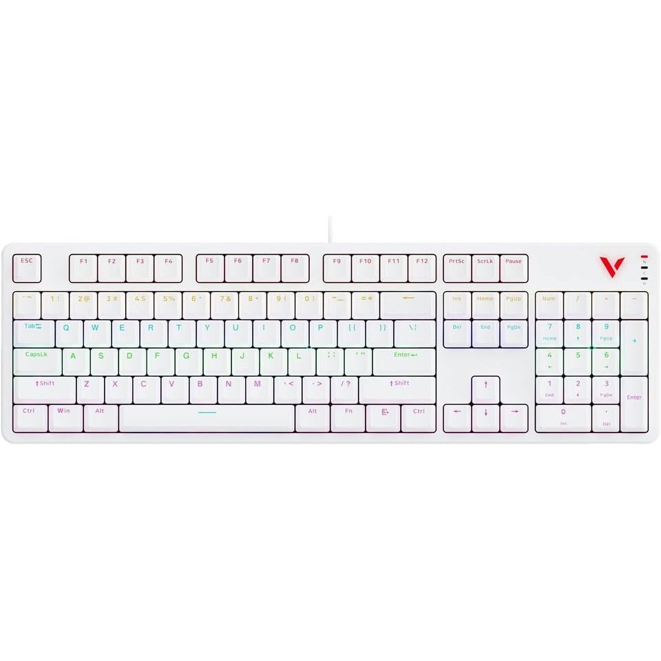 Rapoo V500Pro Full-Size Mechanical Gaming Keyboard, 104 Keys Anti-Ghosting