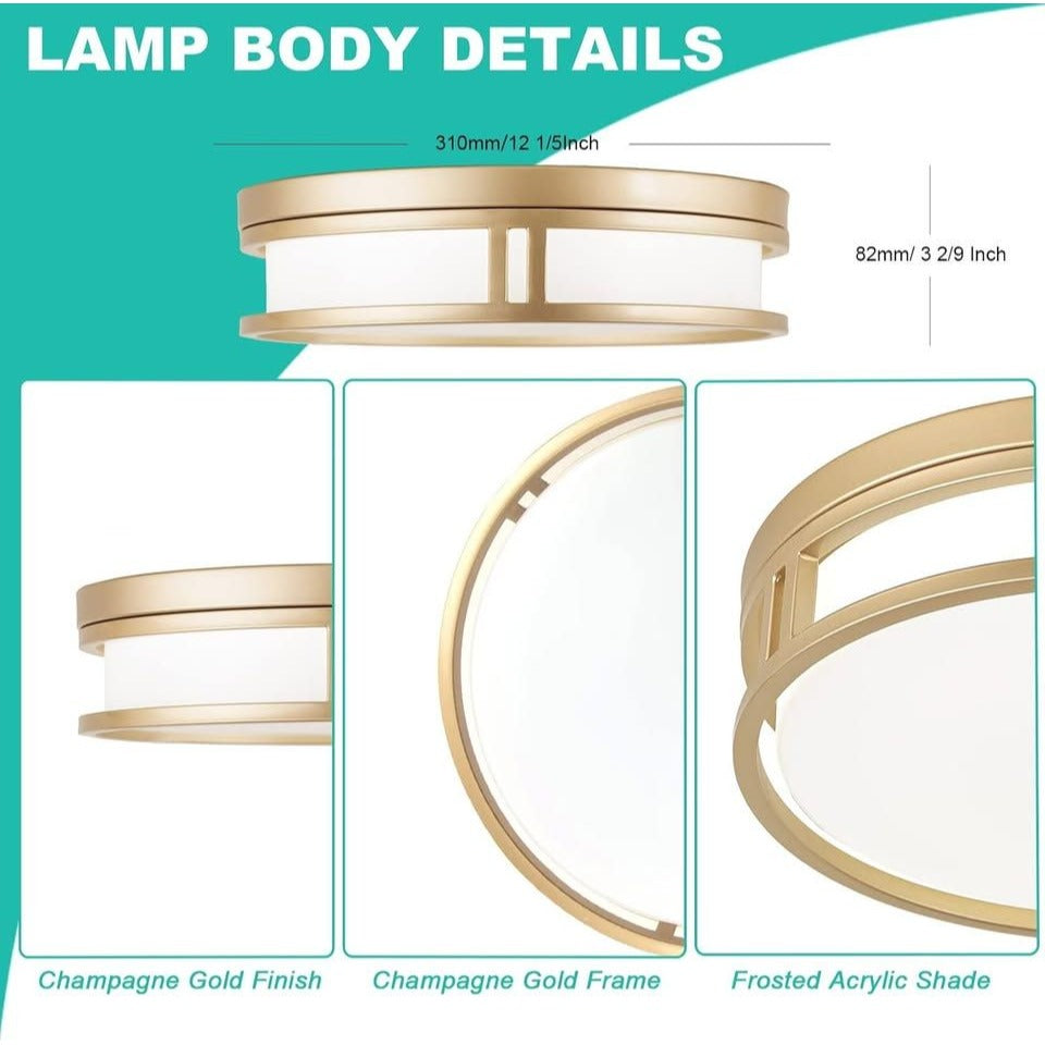 12.5 inch LED Recessed Ceiling Light 26W Super Bright 1700 Lumens 3 Colors 3000K/4000K/5000K