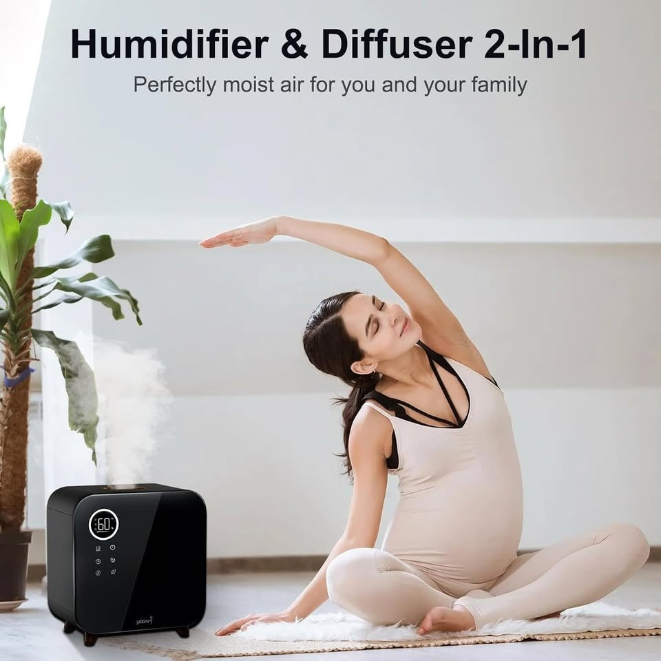 5.5L (1.45 Gallon) Ultrasonic Cool Mist Humidifiers with Turbo Function, Up to 60 Hours, Quiet,