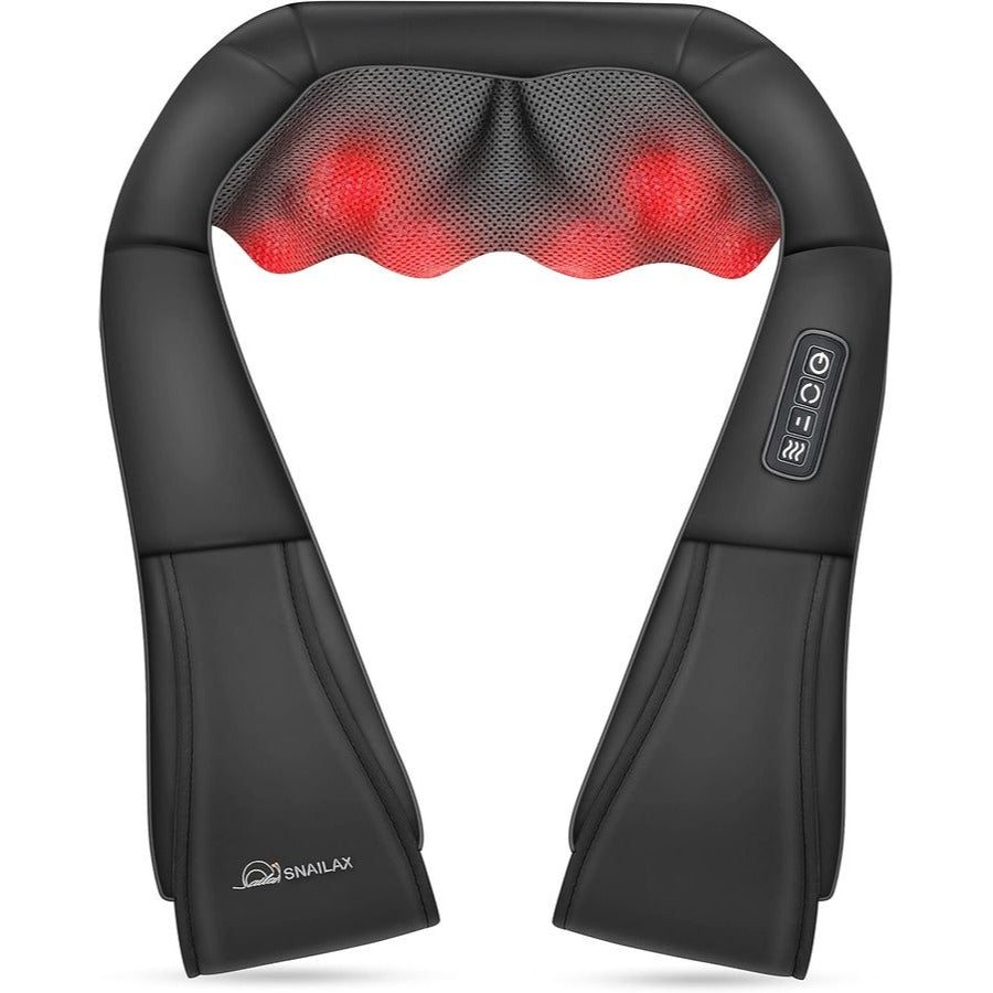 Shiatsu Neck and Shoulder Massager - Back Massager with Heat, Deep Kneading Electric Massage Pillow for Neck, Back, Shoulder,Foot,Body