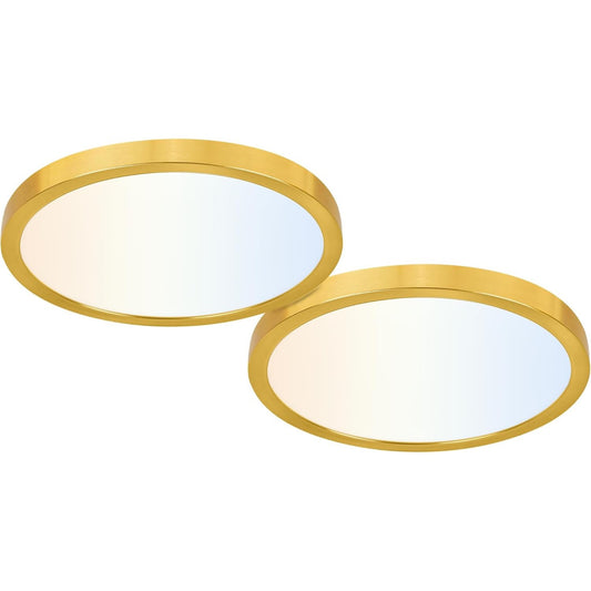 12 Inch Selectable CCT LED Round Flat Panel Light, 24W 3000K/4000K/5000K, Edge-Lit Flush Mount Ceiling Light Fixture for Kitchen, Bedroom, L
