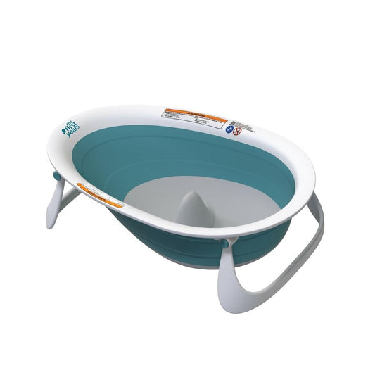 The First Years Sure Comfort Collapsible Baby Bathtub - 2-Position Collapsible Baby Bath Tub - Recline or Sit Up for Infants and Toddlers -