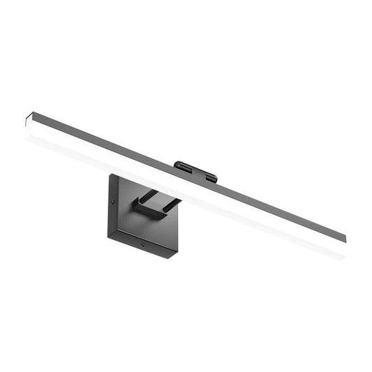 Ralbay 24" LED Modern Black Vanity Light 14W Adjustable Matte Black Bathroom Vanity Light Modern LED Bathroom Vanity Light Fixtures Over Mir