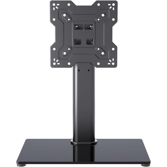 Universal TV Stand Base, Table Top TV Stand for 17-43 Inch LCD/LED TVs, Height Adjustable Monitor Mount Stand with Tempered Glass Base Holds