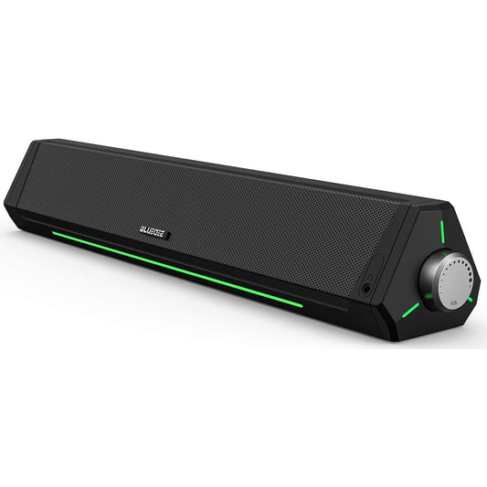 Bluetooth Soundbar With Hi-Fi Sound Quality & LED Breathing Lights USB Powered Dual Speakers Compact Design For PC/Laptop/Tablets