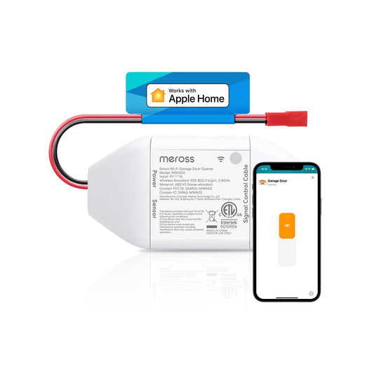 Smart Wi-Fi Garage Door Opener Remote Control Compatible With Apple Home & CarPlay