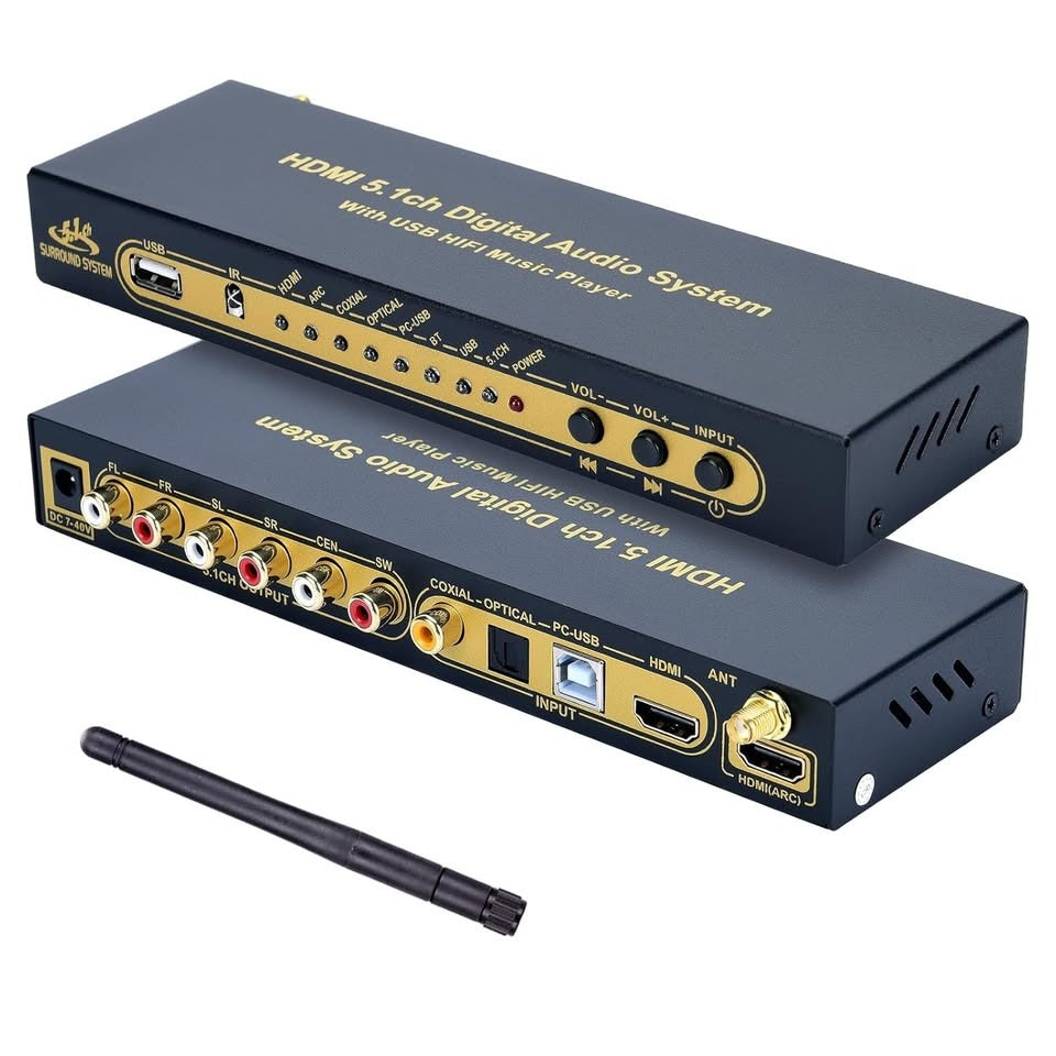 5.1 Surround Sound Decoder Compatible with DTS AC3 HDMI 2.0b 4K 60Hz HDR 3D HDCP
