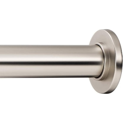 Tension Curtain Rod Spring Tension Rod for Windows or Shower 24 to 36 Inch. Satin Nickel