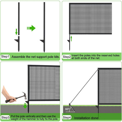 Driveway Net for Kids Safety Lutico 36’ Wide 40 Tall Driveway Guard with High Visibility Reflective Tape Strip Driveway Net to Stop Basketba
