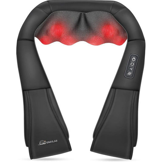 Shiatsu Neck and Shoulder Massager - Back Massager with Heat, Deep Kneading Electric Massage Pillow for Neck, Back, Shoulder,Foot,Body